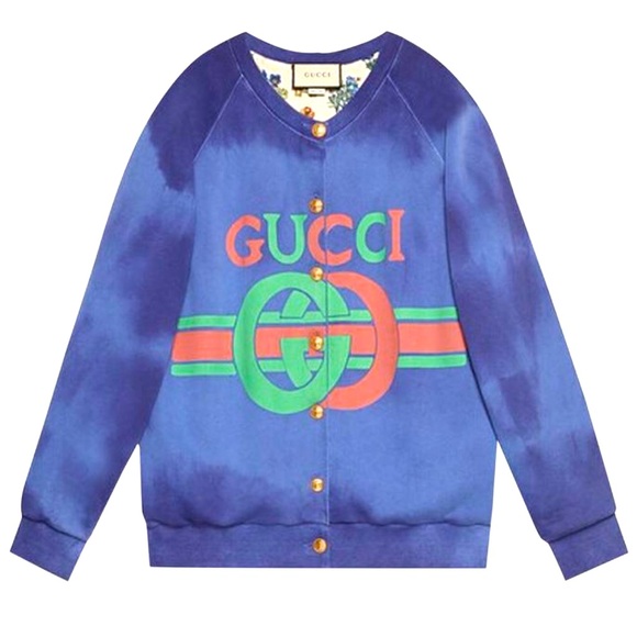 Gucci Tops - Gucci Oversized Logo Button Up Sweatshirt